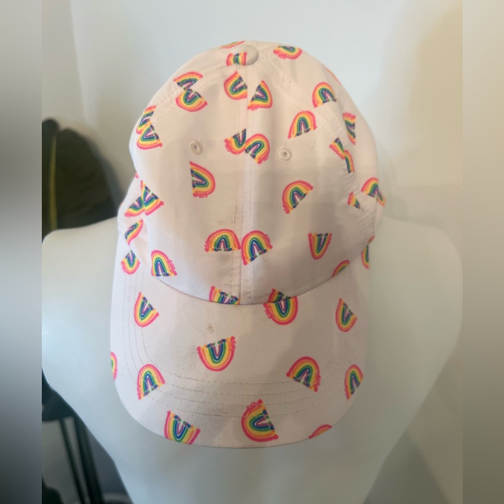Lilly Pulitzer Pink Rainbow Print Baseball Cap